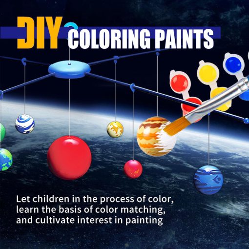 Toy Eight Planets Solar System Model Making Kit – DIY Hanging Educational Space Toy for Kids Ages 6-12 - Image 4