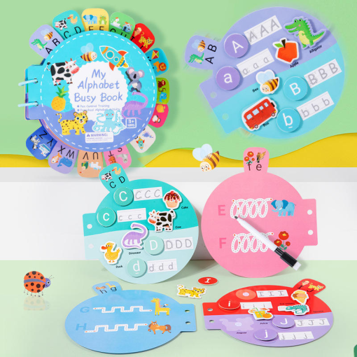 Montessori Alphabet Busy Book – English Letter Learning & Pen Control Training Toy for Kids - Image 2