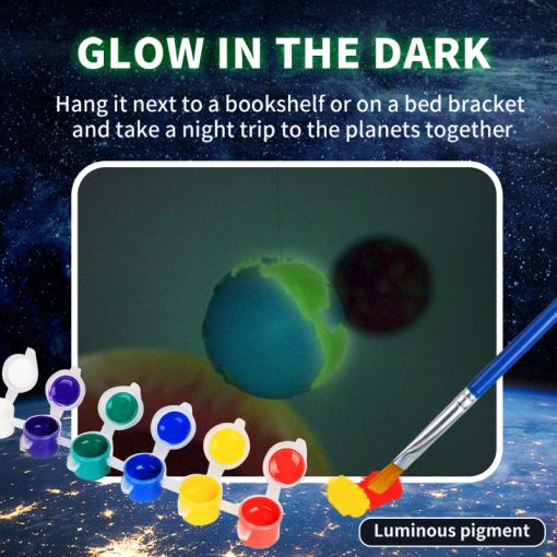 Toy Eight Planets Solar System Model Making Kit – DIY Hanging Educational Space Toy for Kids Ages 6-12 - Image 5
