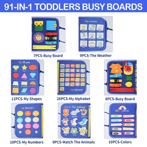 Ultimate Felt Busy Board – Montessori Sensory Learning Toy - Image 5