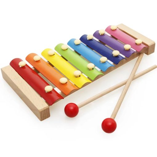 6-in-1 Montessori Wooden Educational Toy Set – Shape Sorter, Xylophone, Clock, Bead Maze & More - Image 4