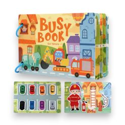 Montessori 3D Felt Busy Book – Sensory Matching & Learning Puzzle Game for Kids - Vehicle