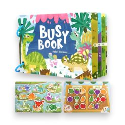 Montessori 3D Felt Busy Book – Sensory Matching & Learning Puzzle Game for Kids - Dinosaur