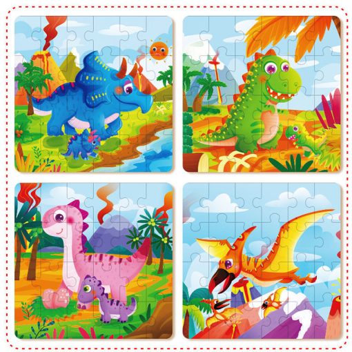 24-Piece Montessori Travel Cartoon Jigsaw Puzzle – Early Educational Toy for Kids - Image 4