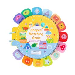 Montessori Shapes Matching Busy Book – Shape Learning & Pen Control Training Toy for Kids