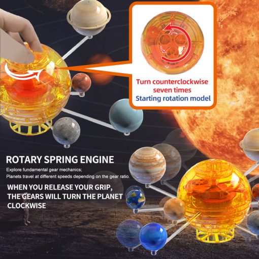 High-Quality Rotating Solar System Model – DIY Planets STEM Science Educational Toy for Kids - Image 3