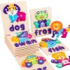 D Wooden Animal & Traffic Matching Puzzle – Early Educational Board Game for Kids