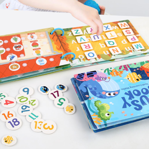 Montessori 3D Felt Busy Book – Sensory Matching & Learning Puzzle Game for Kids - Alphabet - Image 2