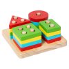 Colorful Geometric Blocks – Montessori Wooden Educational Stacking Toy for Kids