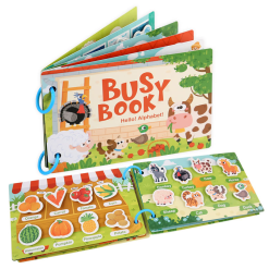 Montessori 3D Felt Busy Book – Sensory Matching & Learning Puzzle Game for Kids - Alphabet