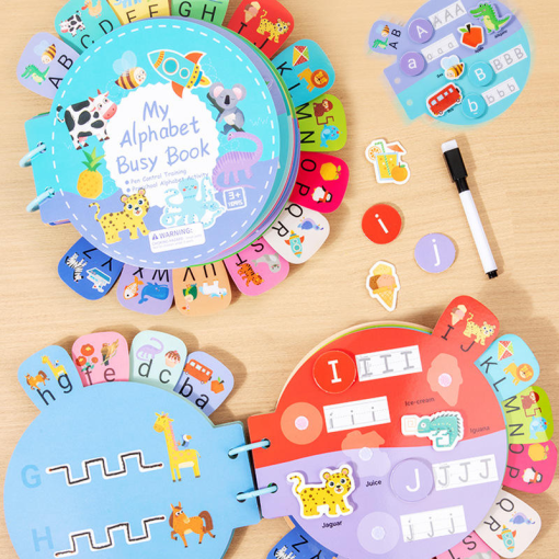 Montessori Alphabet Busy Book – English Letter Learning & Pen Control Training Toy for Kids - Image 3