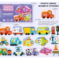 Magnetic Cognitive Puzzle Set for Kids – Learning Toy (3+ Years) - Traffic