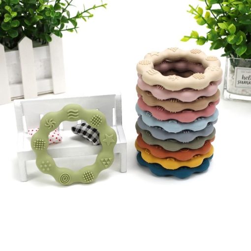 Silicone Ring Baby Teether – Premium BPA-Free Soft Teething Toy - Image 3