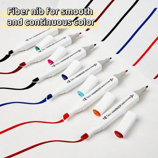 Dual Tip Art Marker Set – Vibrant Colors & Kids-Friendly - Image 2