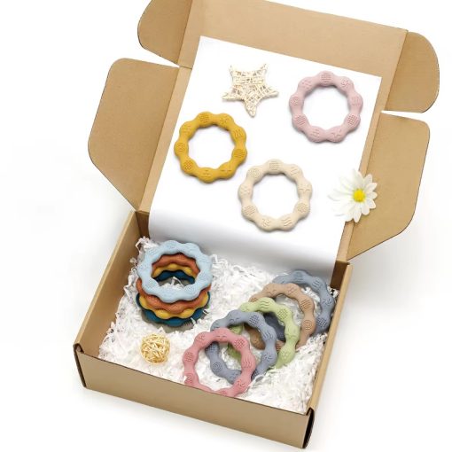 Silicone Ring Baby Teether – Premium BPA-Free Soft Teething Toy - Image 2