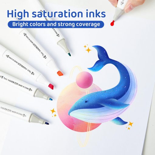 Dual Tip Art Marker Set – Vibrant Colors & Kids-Friendly - Image 5