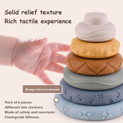 Stacked Circle Baby Stacking Toy – Montessori Cognitive Rings for Kids - Image 4
