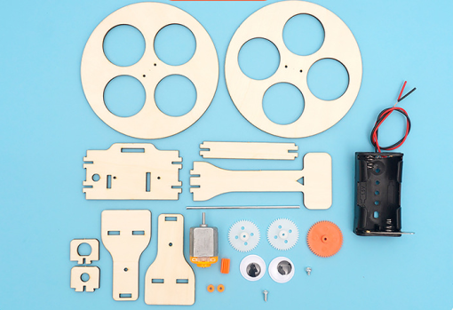 STEM Robot Car Kit – DIY Wooden Self-Balancing Fun Car - Image 3