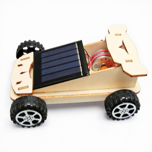 DIY Wooden Solar Power Car Kit – Kids Science Experiment Toy - Image 2