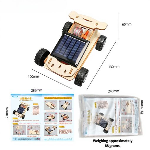 DIY Wooden Solar Power Car Kit – Kids Science Experiment Toy - Image 5