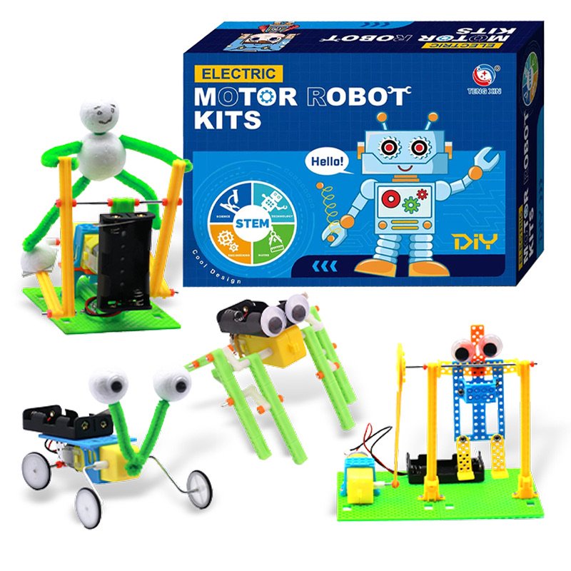 4-in-1 Robot STEM Kit – DIY Physics Engineering Toy for Kids - Image 2