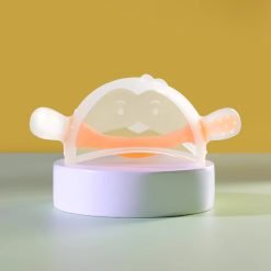 Penguin Baby Teething Glove – Soft Silicone Teether Toy for Babies - Orange