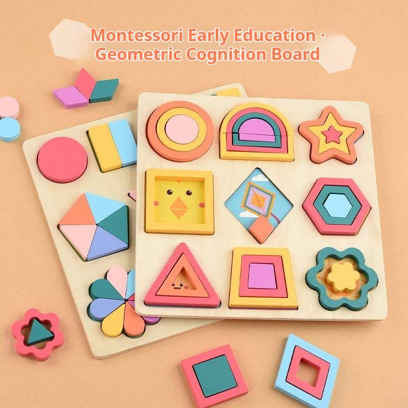 Montessori Layered 3D Shape Puzzle – Wooden Cognitive Toy - Image 5