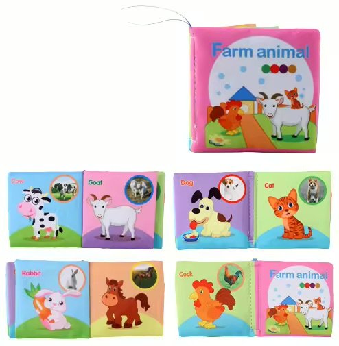 Soft Baby Cloth Book (4.5"x4.5") – Early Learning Sensory Toy for 0–12 Months - Image 4