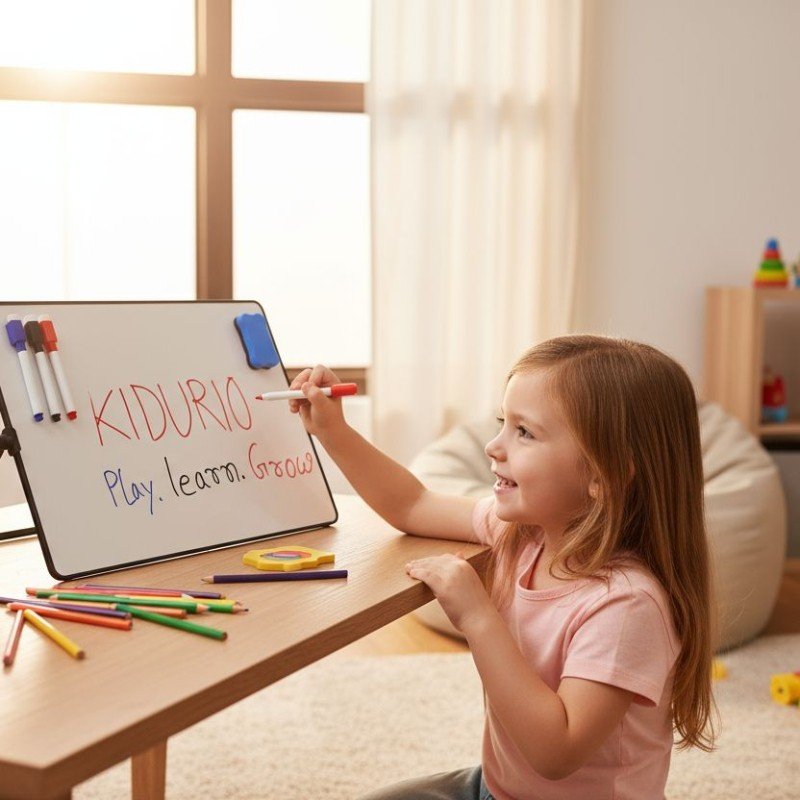 Kids Magnetic Whiteboard – Double-Sided Desk Learning Board - Image 5