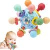 Soothing Sensory Teether & Rattle Toy for Babies (0–12M)