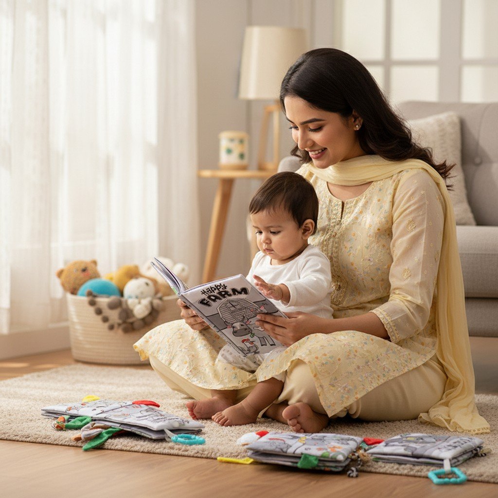 Baby Tail Cloth Book Set – Sensory Crinkle Books for Infants (0M+) - Image 2