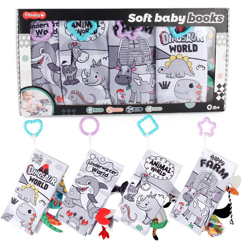 Baby Tail Cloth Book Set – Sensory Crinkle Books for Infants (0M+) - Image 9