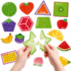 Geometric Shape Pairing Magnetic Puzzle (30 PCS) for Kids (3–5 Years)