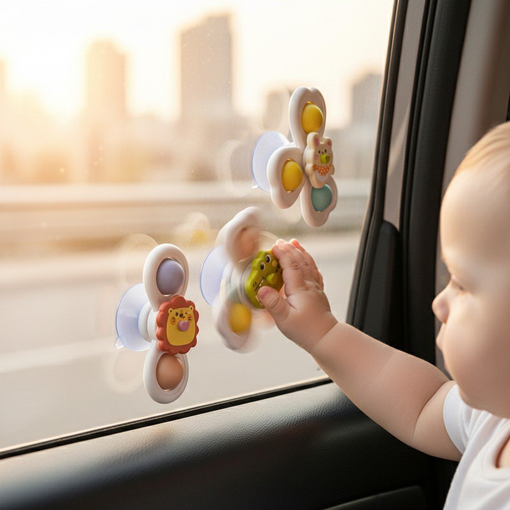 Baby Suction Cup Spinner Toy Set for Infants & Toddlers (3 PCS) - Image 2