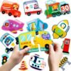 Vehicle Pairing Magnetic Puzzle (30 PCS) for Toddlers (1–3 Years)