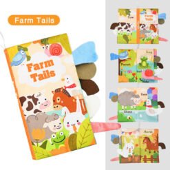 Wiggly Tails Sensory Cloth Book Set for Babies (0M+) - Farm Tails