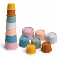 Little Zoo Silicone Stacking Cups for Kids (7-Piece, 6M+)