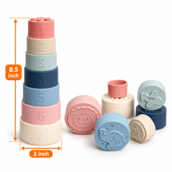 Silicone Stacking & Nesting Cups with Numbers 1-7 (6M+) - Image 4