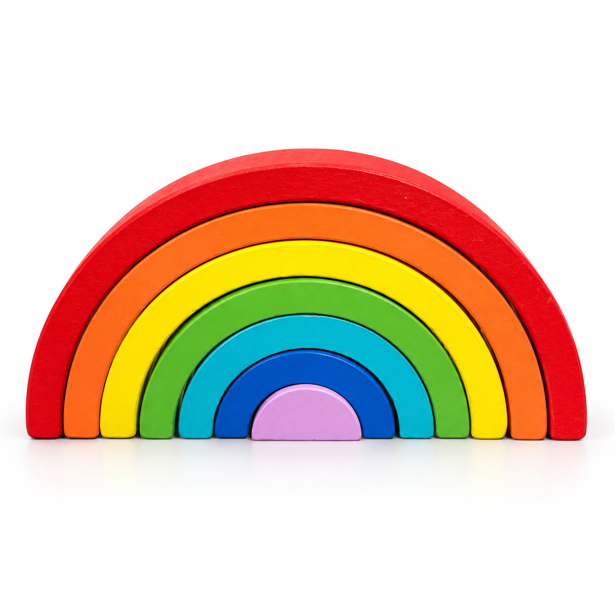 Wooden Rainbow Stacking Toy – Montessori Toy (18M+)